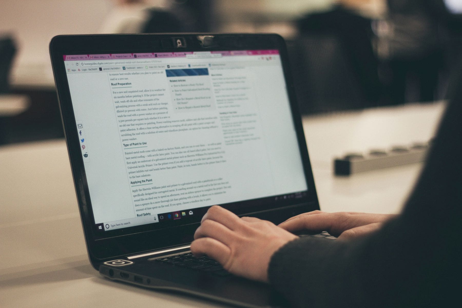 Man using his laptop to browse