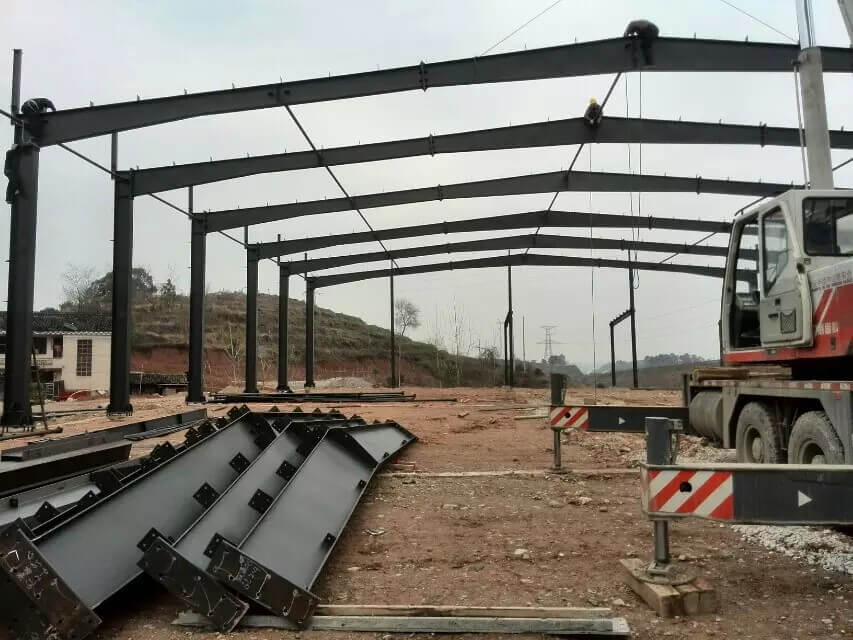 steel workshop building installation